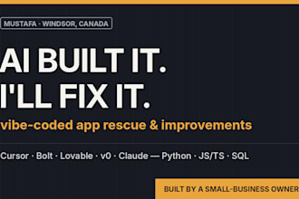 fix and improve your ai generated app or vibe coded project