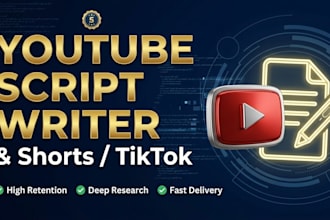write viral shorts and youtube video scripts for you