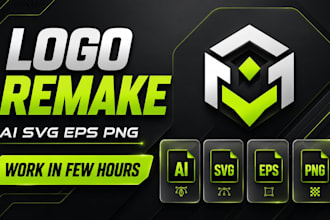 redraw and vectorize your existing logo