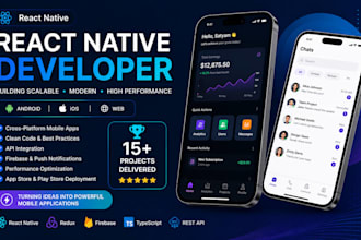 develop a react native app for android and ios