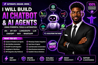 build ai chatbot ai agents using n8n API key langgraph llm chatgpt vapi whatsapp