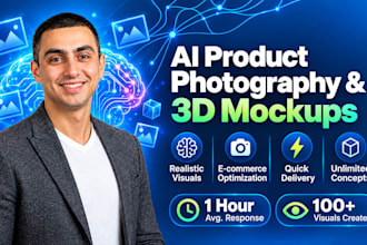 generate realistic ai product photography and studio mockups