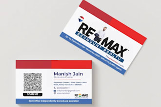design a professional modern business card with qr code