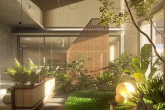 do realistic 3d architectural rendering, image visualization