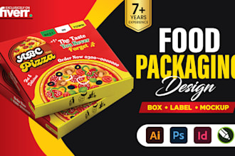 design professional food packaging, boxes and labels