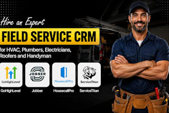 set up field service crm jobber housecall pro servicetitan hvac plumbing roofing