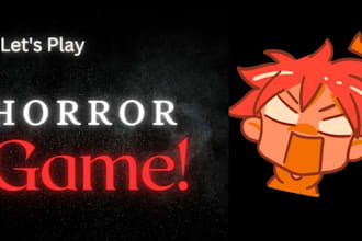 design a scary horror gaming youtube thumbnail