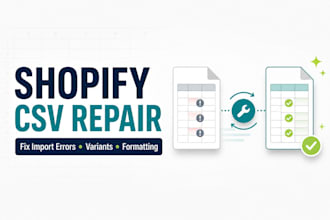 fix or convert your product file to a shopify ready CSV