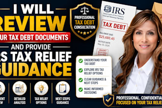 review your tax debt documents and provide irs tax relief guidance
