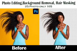 photo editing, background removal, hair masking and image cut out