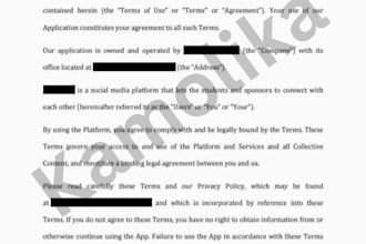 write custom gdpr and ccpa compliant terms conditions and privacy policy