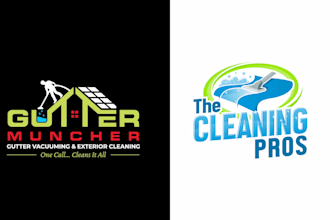 design residential and commercial cleaning service logo