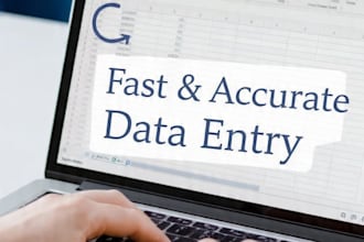 do data entry excel , and typing work faster and accurate