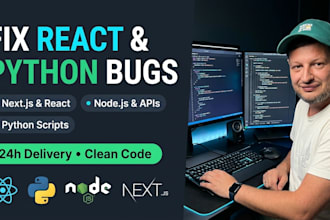 fix react, nextjs, python, and node js errors quickly