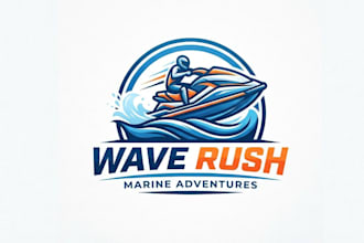create a modern jet ski logo t shirt design