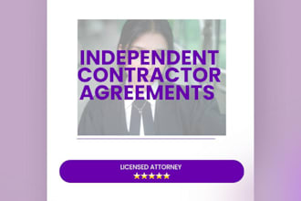 write independent contractor agreement