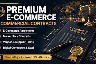 prepare legal online marketplace contracts and seller agreements