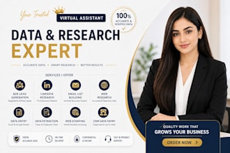be your VA for data entry and web research