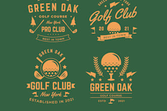 create dynamic golf sports logo design
