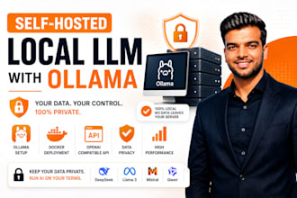 set up a self hosted local llm with ollama for data privacy