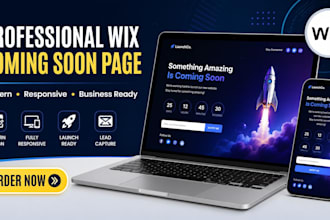 design a professional wix coming soon page