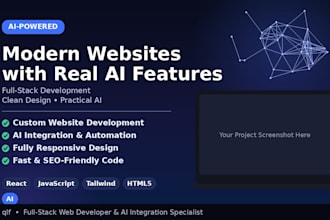 build a modern responsive website with ai features