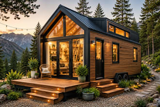 design attractive tiny house , cabin house , container house ,frame house now