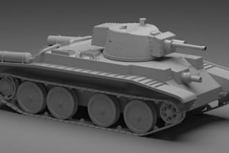 sculpt3d armored tank,military vehicle model,repair stl file,cleanup 3d printing