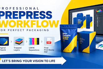 do prepress, dieline and print ready packaging artwork