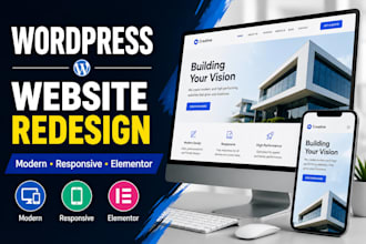 redesign and modernize your wordpress website with elementor