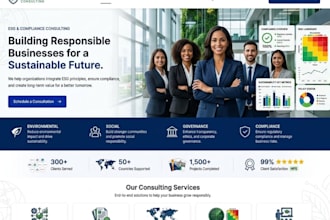 build squarespace  sustainability consulting website esg advisory website