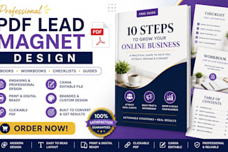 design an engaging PDF lead magnet, ebook, checklist