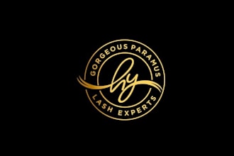 design minimal eye lash extension salon logo