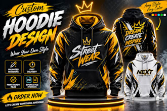 create custom hoodie designs, streetwear and apparel