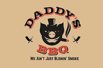 design eastern north carolina BBQ food truck logo
