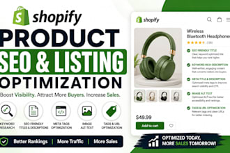 optimize shopify product SEO and product listings