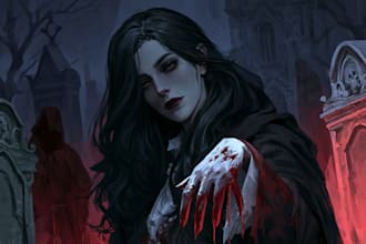 make horror character illustration