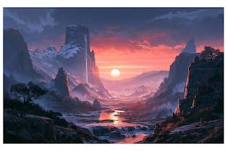 create a fantasy landscape