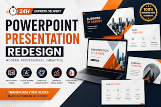 do any presentation redesign project in powerpoint in 24h