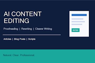 proofread and edit your articles, blog posts and aicontent