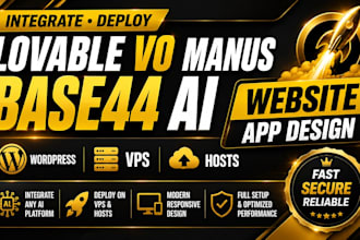 combine deploy lovable v0 manus base44 ai website app design wordpress vps hosts