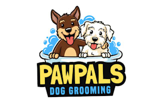 design dog grooming business logo