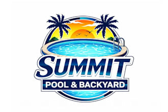 create professional and awesome swimming pool logo design