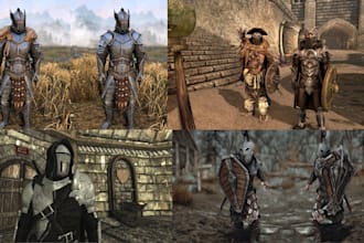 create and port skyrim mods with armor weapons and characters