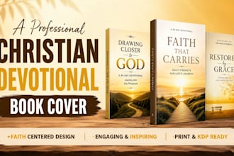 design a professional christian devotional book cover