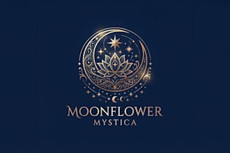 design an elegant and mystical moon logo