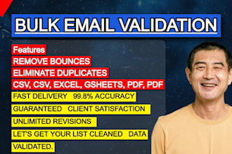 do bulk email validation and list cleaning fast