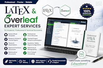 write, format and design professional latex documents on overleaf