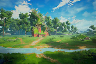 realistic and stylized environments, 3d modeling