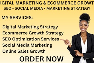 create digital marketing strategies ecommerce growth SEO social media solutions